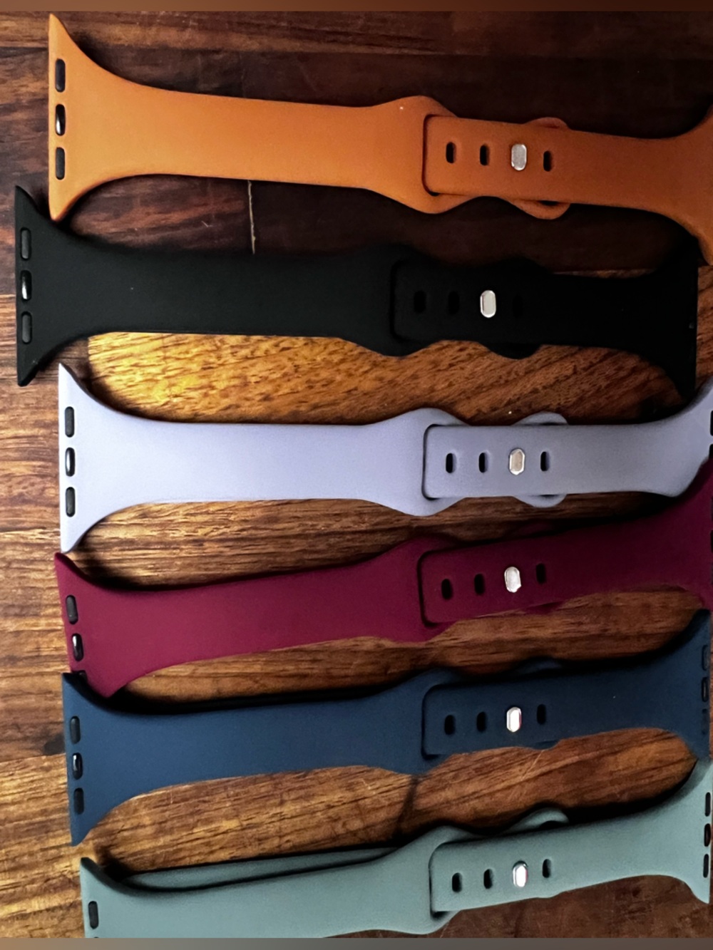 Silicone Apple Watch Bands - 6 Bands Multi Color Set New in package